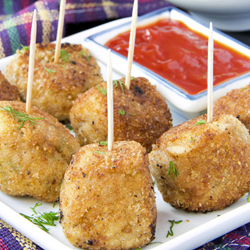 Cauliflower tots - finger food, toothpicks, appetizer 